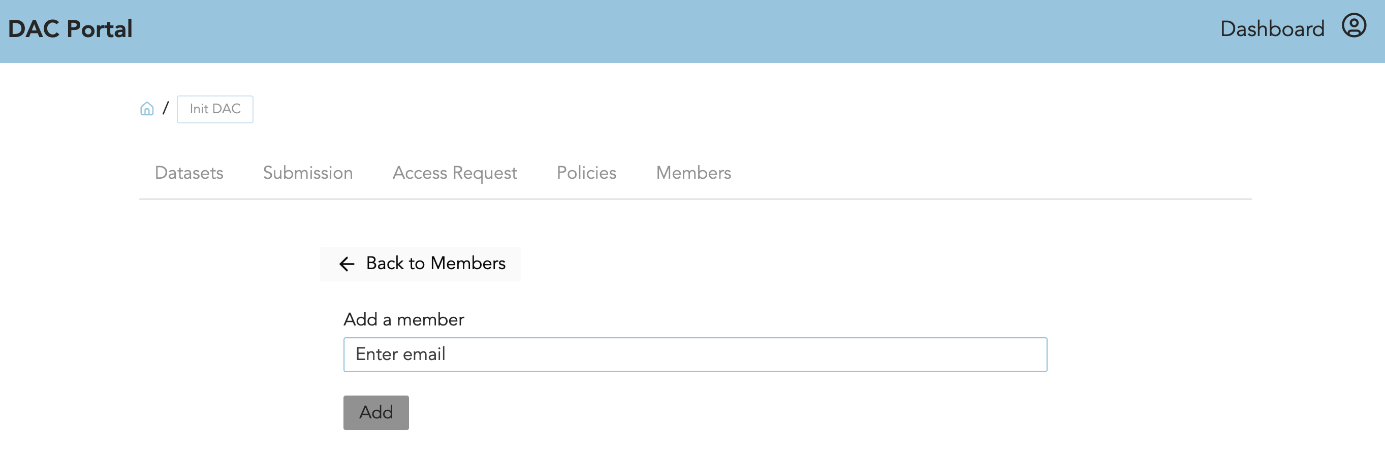 Invite a new member to a DAC